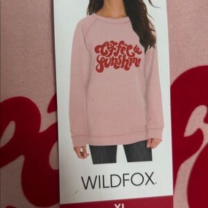 NWT Wildfox XL Coffee & Sunshine Sweatshirt XL
